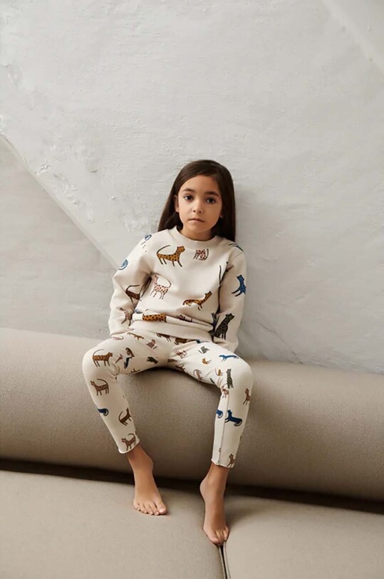 Liewood legginsy dziecięce wzorzyste beżowy LW17205