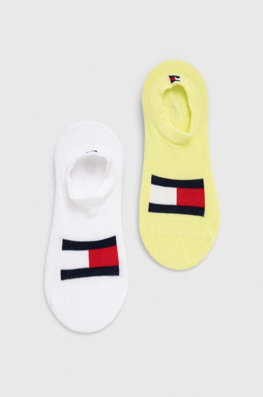 Tommy Hilfiger skarpetki dziecięce 2-pack skarpetki krótkie żółty 701223779