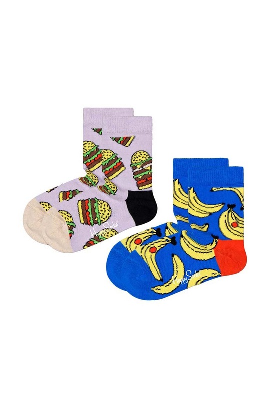 Happy Socks skarpetki dziecięce Kids Lunchtime 2-pack skarpetki długie multicolor KLUN02.0200