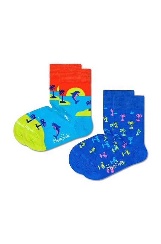 Happy Socks skarpetki dziecięce Kids Sunset 2-pack skarpetki długie niebieski KSUN02.6300