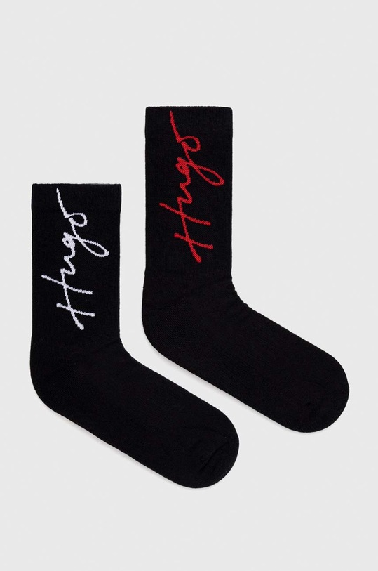 Ponožky HUGO 2-pack dlouhé ponožky černá 50484066