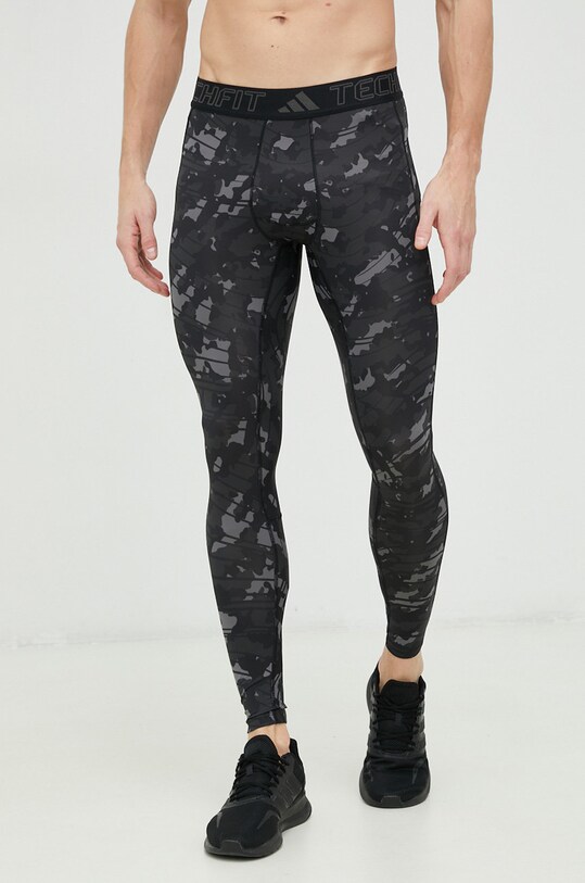 adidas Performance legginsy treningowe wzorzyste czarny HS7569
