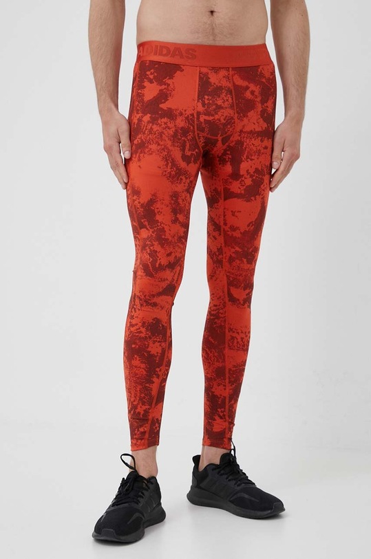adidas Performance legginsy treningowe Paris Techfit HS6789 pomarańczowy SS23