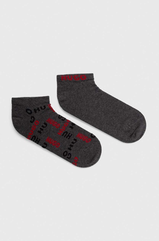 HUGO skarpetki 2-pack skarpetki krótkie szary 50491224