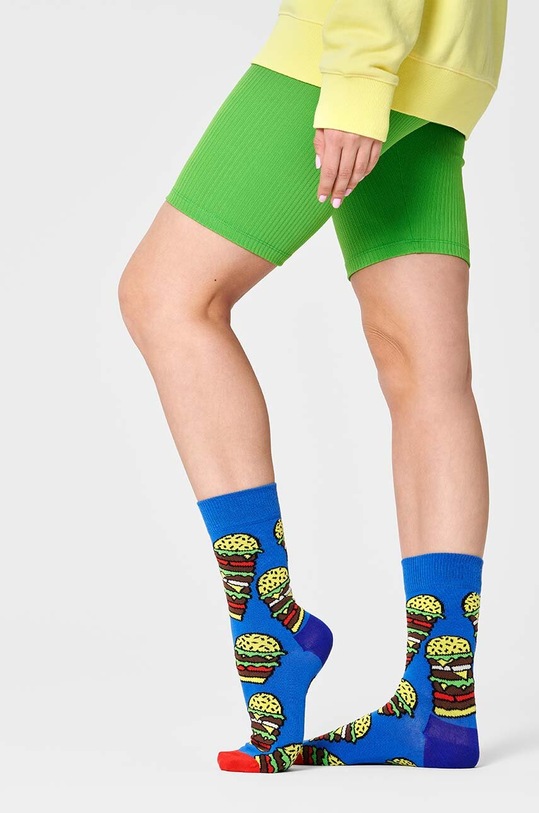 Happy Socks skarpetki Burger niebieski BUR01.6000