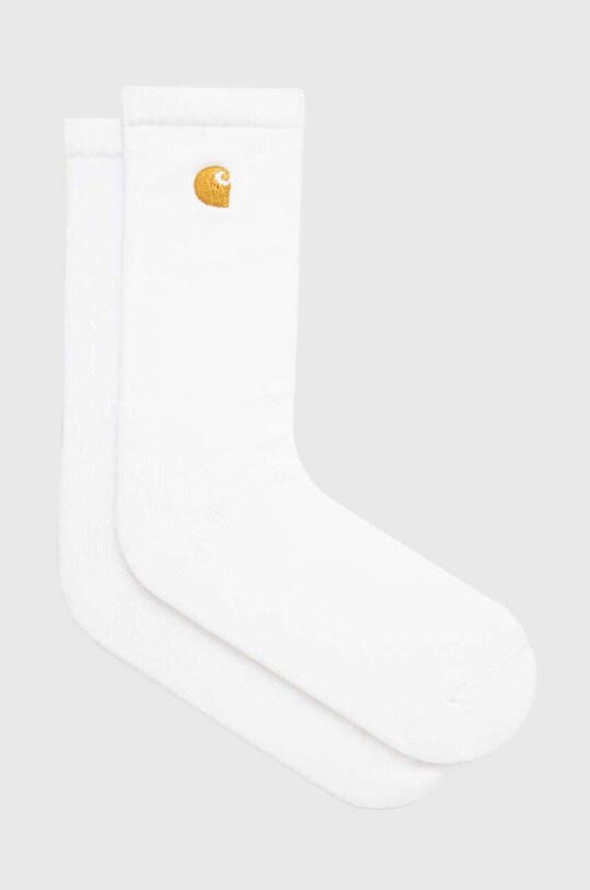 Carhartt WIP șosete Chase Socks sosete lungi alb I029421