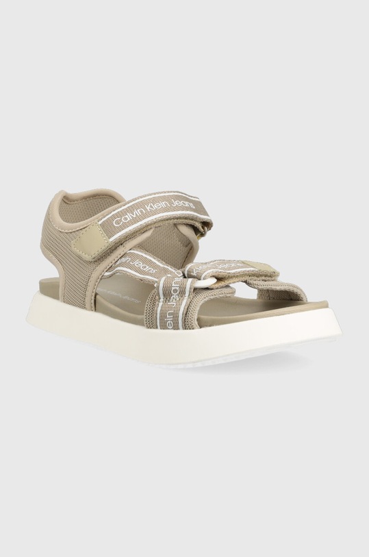 Calvin Klein Jeans sandały dziecięce V3B2.80619.35.38 beżowy SS23