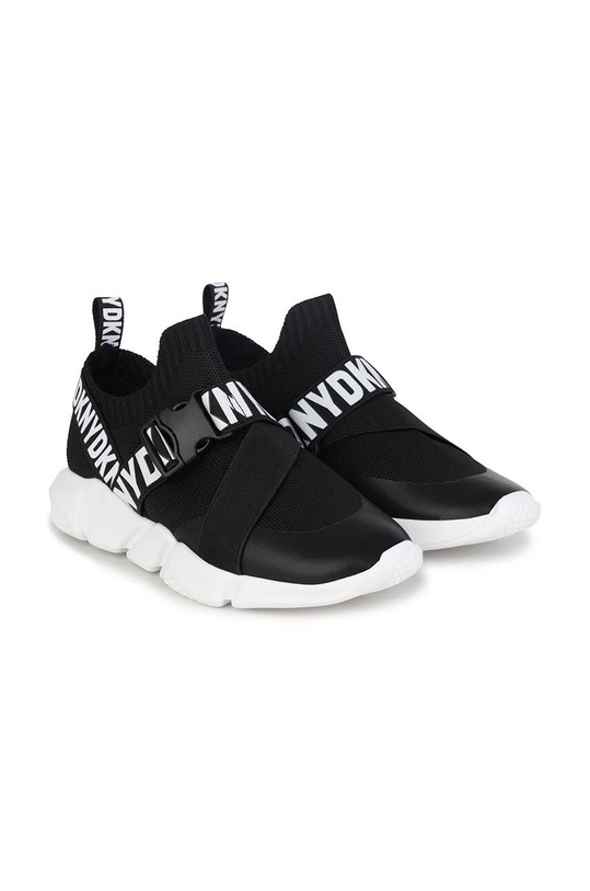 Dkny sneakersy dziecięce imitacja zamszu czarny D29048
