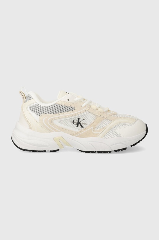 Tenisky Calvin Klein Jeans RETRO TENNIS SU-MESH WN textilní béžová YW0YW00891