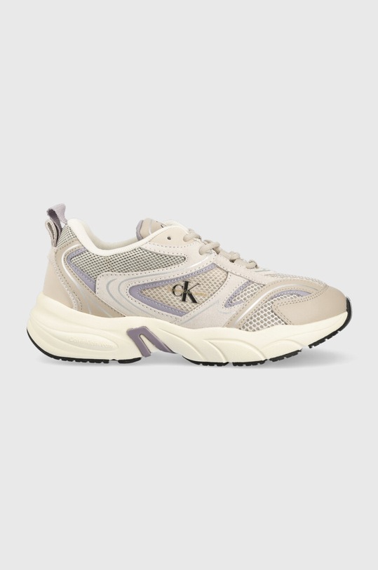 Calvin Klein Jeans sneakersy YW0YW00891 RETRO TENNIS SU-MESH W imitacja skóry licowej beżowy YW0YW00891