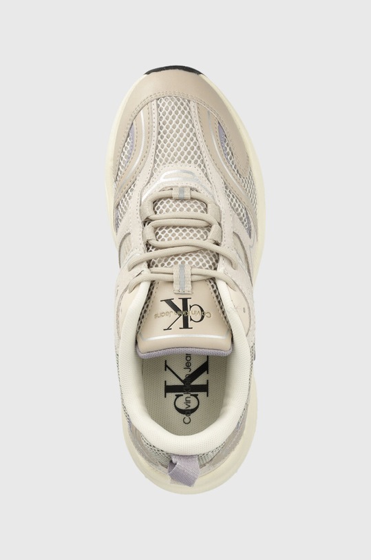 Calvin Klein Jeans sneakersy YW0YW00891 RETRO TENNIS SU-MESH W beżowy YW0YW00891