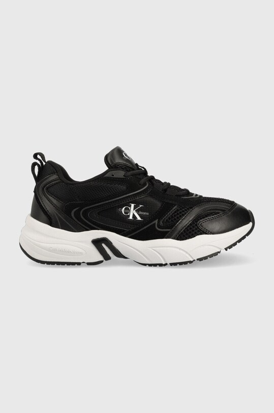 Calvin Klein Jeans sneakersy YW0YW00891 RETRO TENNIS SU-MESH W imitacja skóry licowej czarny YW0YW00891