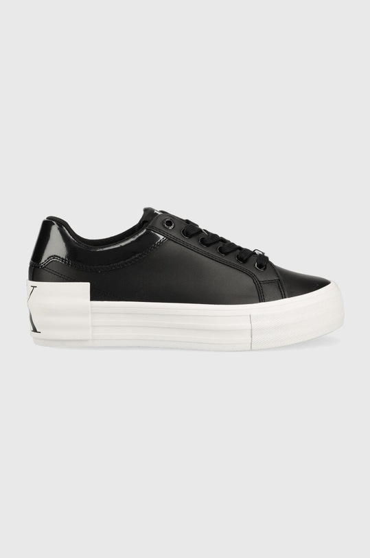 Αθλητικά Calvin Klein Jeans YW0YW00867 VULC FLATFORM BOLD LTH-GLOSSY απομίμηση λείου δέρματος μαύρο YW0YW00867