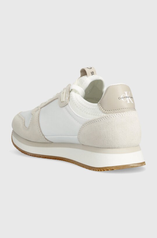 Obuwie Calvin Klein Jeans sneakersy YW0YW00840 RUNNER SOCK LACEUP NY-LTH W YW0YW00840 biały