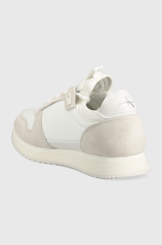 Obuwie Calvin Klein Jeans sneakersy YW0YW00840 RUNNER SOCK LACEUP NY-LTH W YW0YW00840 biały