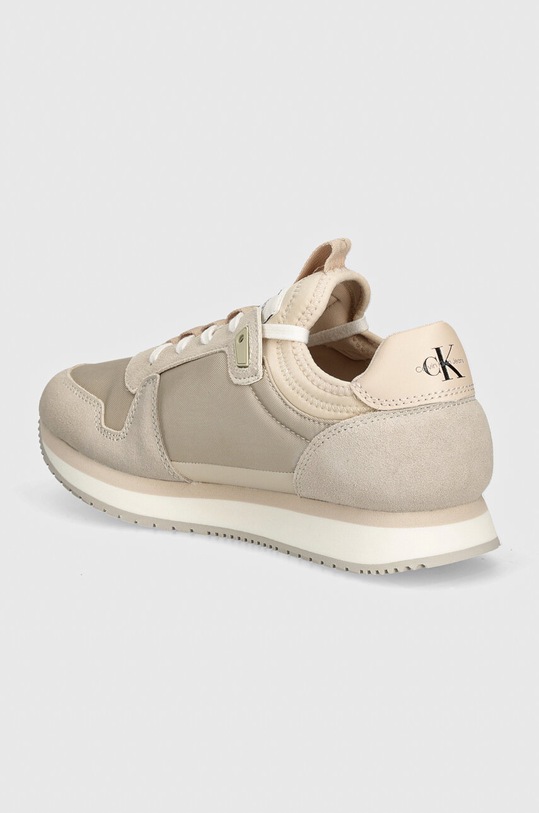 Obuwie Calvin Klein Jeans sneakersy YW0YW00840 RUNNER SOCK LACEUP NY-LTH W YW0YW00840 szary