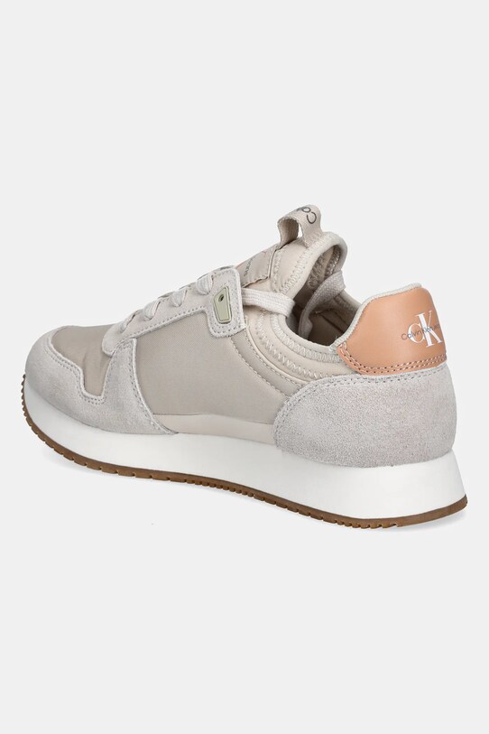 Încălțăminte Calvin Klein Jeans sneakers YW0YW00840 RUNNER SOCK LACEUP NY-LTH W YW0YW00840 bej