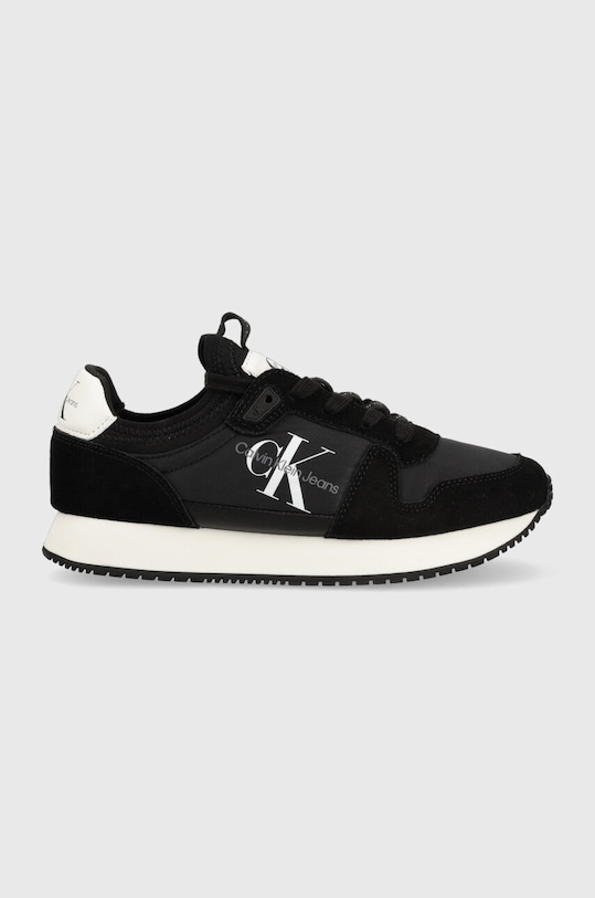 Кроссовки Calvin Klein Jeans YW0YW00840 RUNNER SOCK LACEUP NY-LTH W замш чёрный YW0YW00840