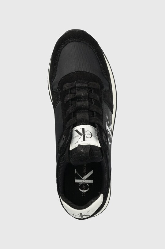 Calvin Klein Jeans sneakers YW0YW00840 RUNNER SOCK LACEUP NY-LTH W negru YW0YW00840