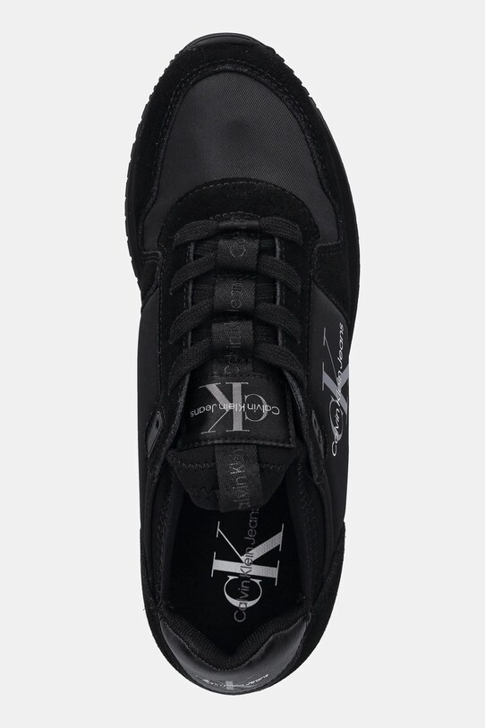 Calvin Klein Jeans sneakersy YW0YW00840 RUNNER SOCK LACEUP NY-LTH W czarny YW0YW00840