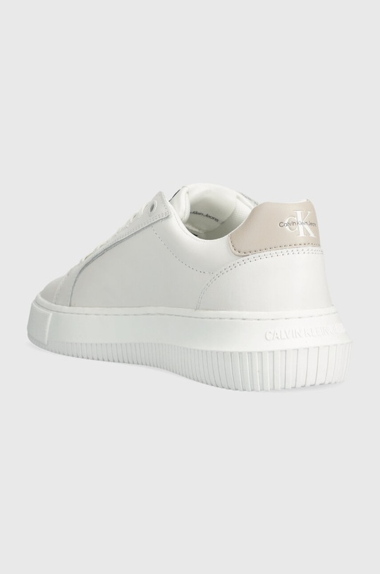 Încălțăminte Calvin Klein Jeans sneakers din piele YW0YW00823 CHUNKY CUPSOLE MONOLOGO W YW0YW00823 alb