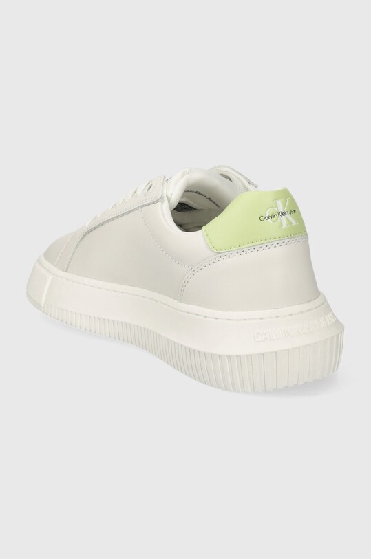 Obuwie Calvin Klein Jeans sneakersy skórzane YW0YW00823 CHUNKY CUPSOLE MONOLOGO W YW0YW00823 biały