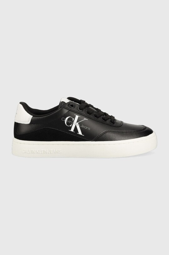 Usnjene superge Calvin Klein Jeans Classic Cupsole Prijazno od planeta črna YW0YW00699