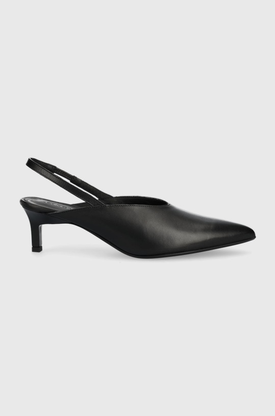 Kožené lodičky Calvin Klein HW0HW01345 GEO STIL SLINGBACK PUMP 50 přírodní kůže černá HW0HW01345