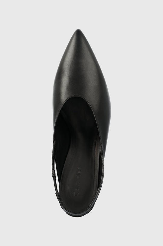 Kožené lodičky Calvin Klein HW0HW01345 GEO STIL SLINGBACK PUMP 50 černá HW0HW01345