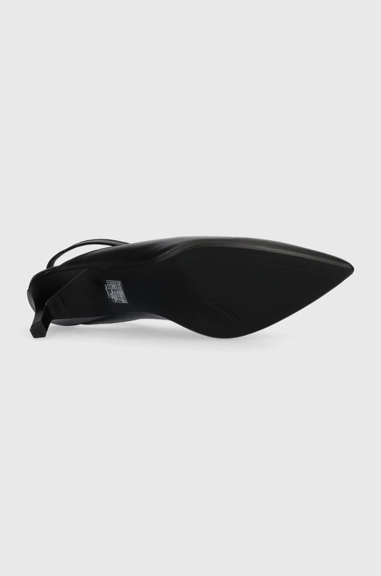 Kožené lodičky Calvin Klein HW0HW01345 GEO STIL SLINGBACK PUMP 50 HW0HW01345 černá