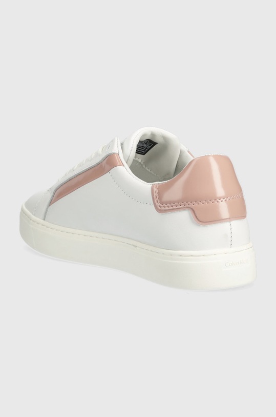 Обувки Кожени маратонки Calvin Klein HW0HW01353 LOGO CUPSOLE LACE UP HW0HW01353 бял