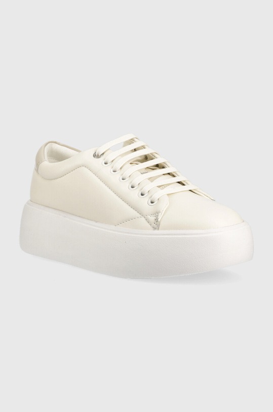 Кожени маратонки Calvin Klein HW0HW01356 BUBBLE CUPSOLE LACE UP HW0HW01356 бежов SS23