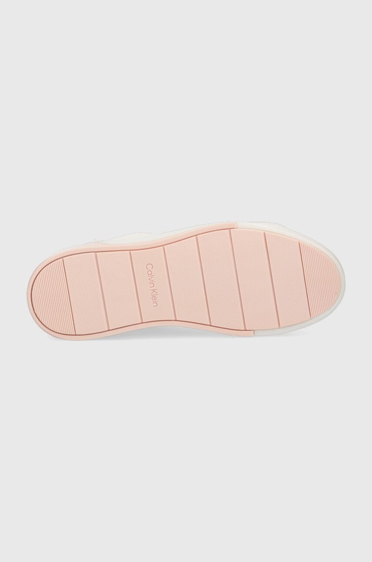 Kožené tenisky Calvin Klein HW0HW01378 HEEL COUNTER CUPSOLE LACE UP HW0HW01378 bílá