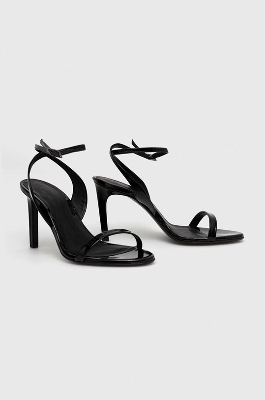 Calvin Klein sandale de piele HW0HW01632 negru SS23