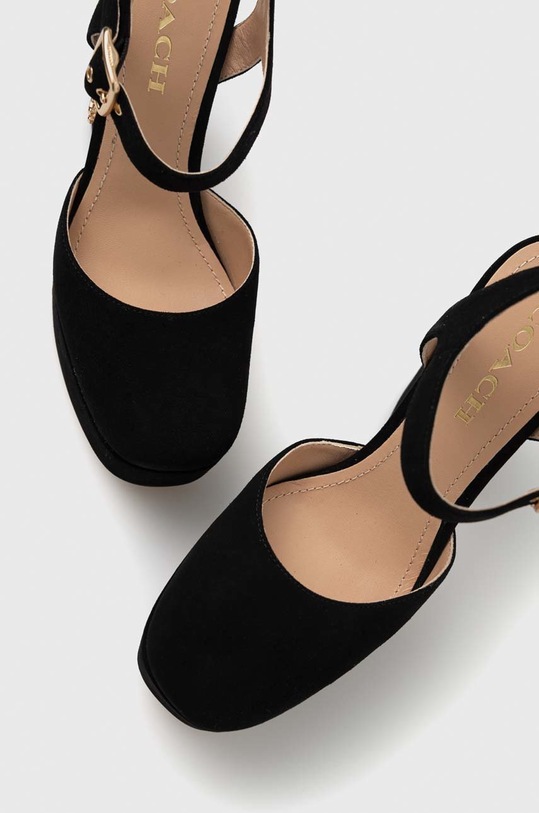 Coach czółenka zamszowe Isabella czarny CE296.BLK