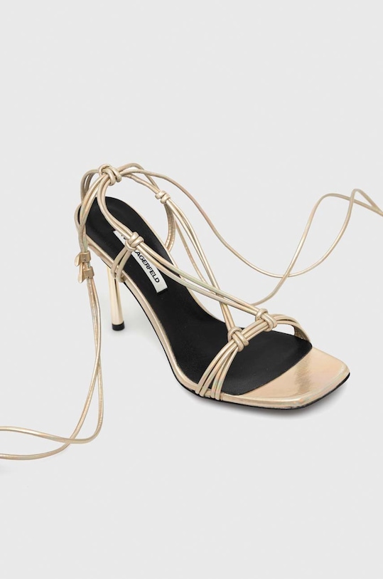 Karl Lagerfeld sandały skórzane GALA KL30904.1GD złoty SS23