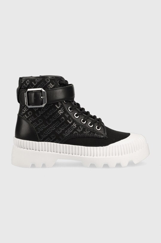 Karl Lagerfeld botki TREKKA II tekstylny czarny KL42546.400
