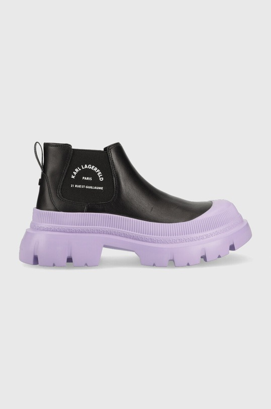 Karl Lagerfeld ghete chelsea de piele TREKKA MAX 5-8 cm negru KL43530.00V