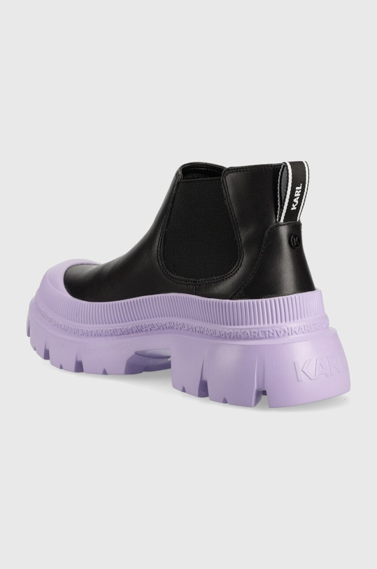 Încălțăminte Karl Lagerfeld ghete chelsea de piele TREKKA MAX KL43530.00V negru