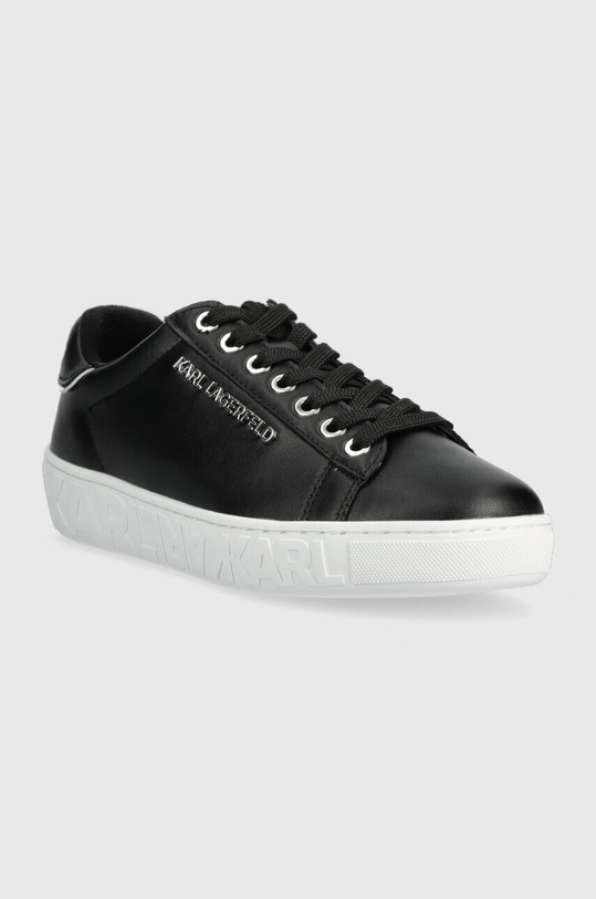 Karl Lagerfeld sneakersy skórzane KUPSOLE III KC KL61018A.000 czarny SS23