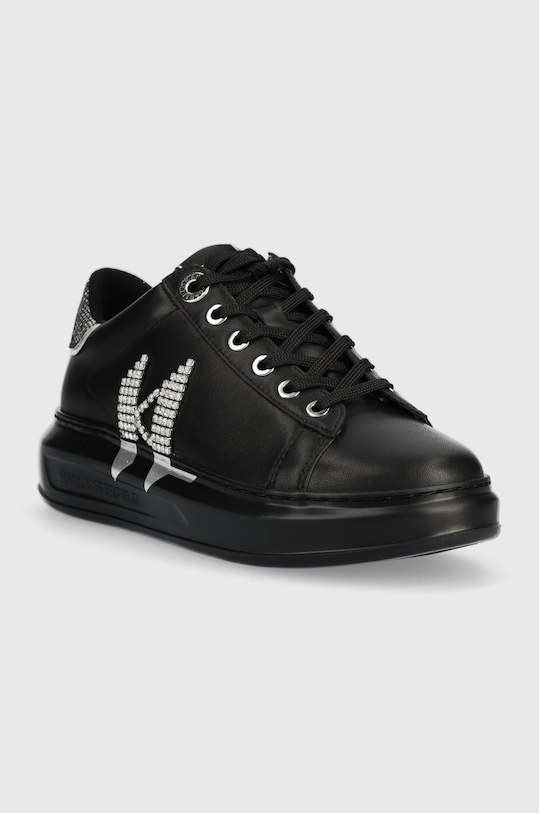 Karl Lagerfeld sneakersy skórzane KL62516D KAPRI KL62516D.00S czarny SS23