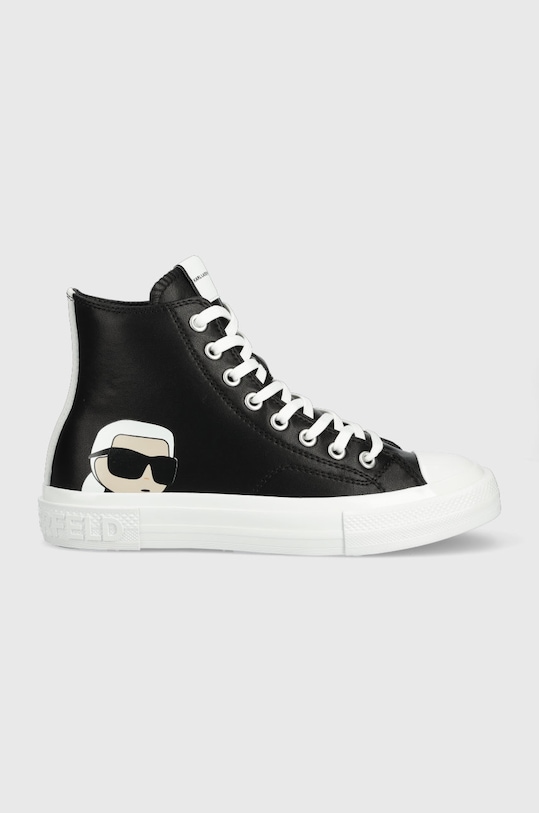 Karl Lagerfeld trampki skórzane KAMPUS III tekstylny czarny KL60355N.000
