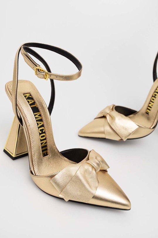 Kat Maconie czółenka skórzane Maren MAREN.GOLD złoty SS23