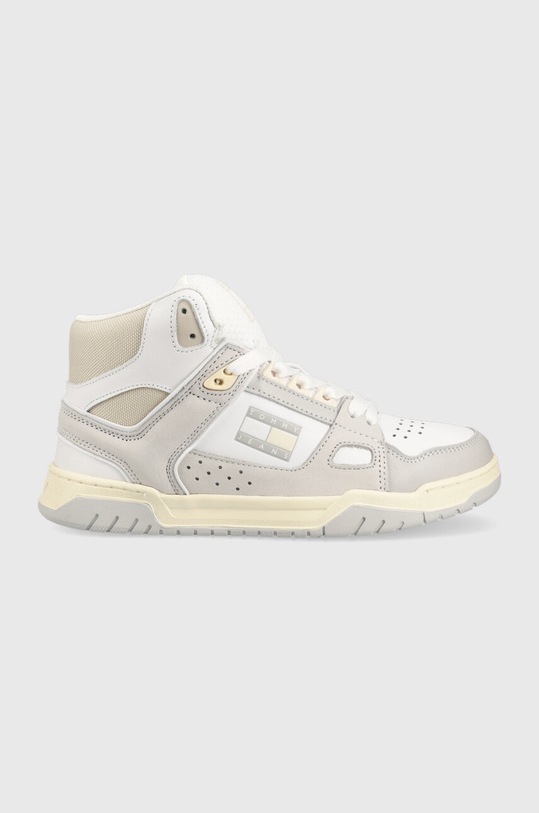 Tommy Jeans sneakers Wmns Droid Mid piele întoarsă gri EN0EN02027
