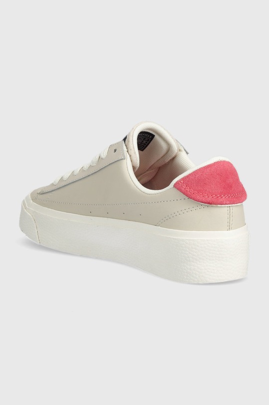 Obuwie Tommy Jeans sneakersy skórzane NOLA PLATFORM EN0EN02030 beżowy
