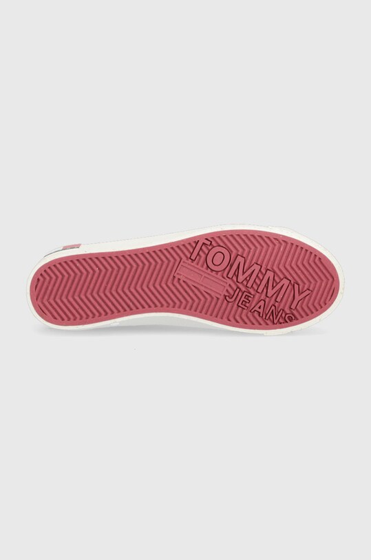 Tommy Jeans sneakersy skórzane NOLA PLATFORM EN0EN02030 beżowy