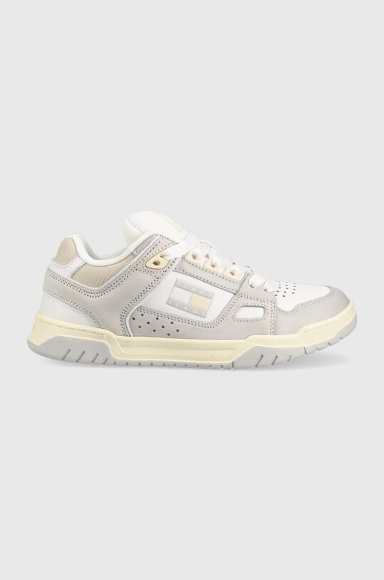 Шкіряні кросівки Tommy Jeans En0en02053 Wmns Droid Low Planet friendly бежевий EN0EN02053