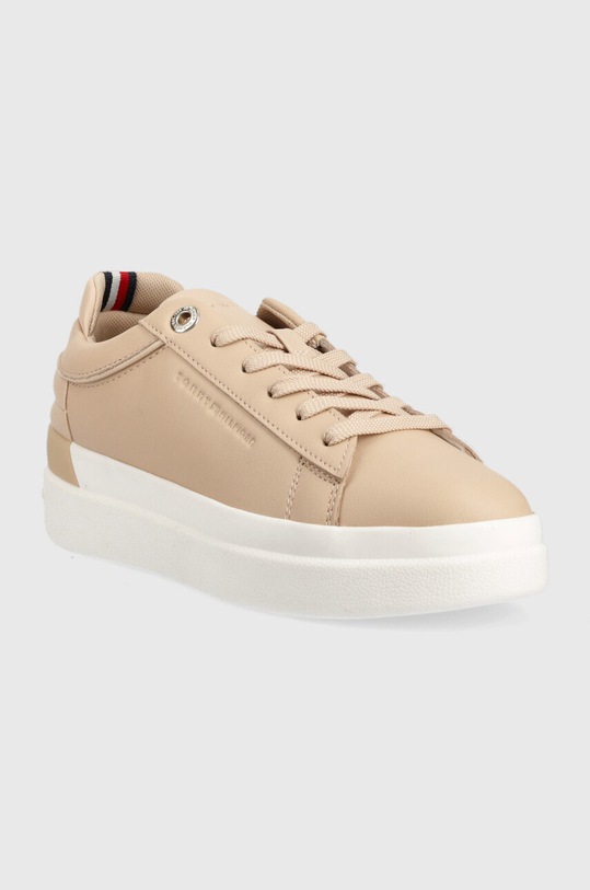 Kožené tenisky Tommy Hilfiger Fw0fw06511 Feminine Elevated Sneaker FW0FW06511 béžová SS23