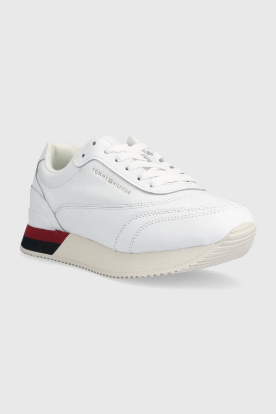 Sneakers boty Tommy Hilfiger FW0FW06836 LUX LEATHER SNEAKER FW0FW06836 bílá SS23