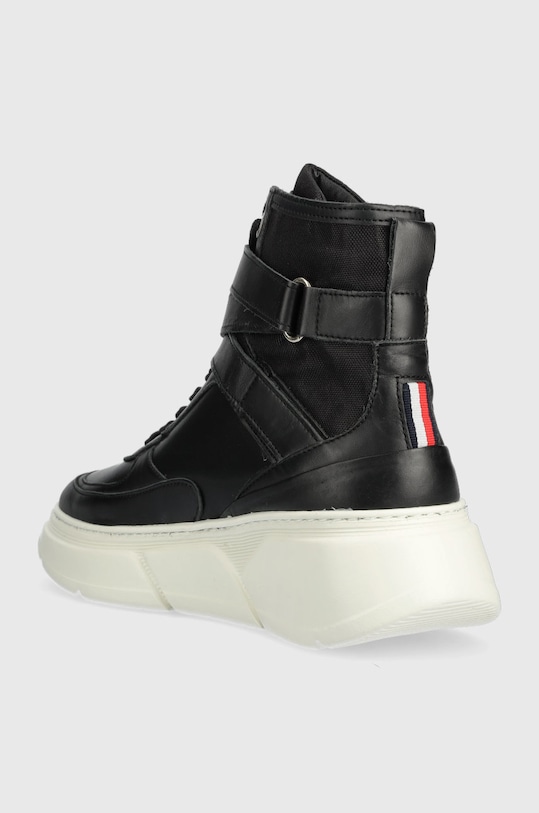 Obuwie Tommy Hilfiger sneakersy skórzane FW0FW06910 CHUNKY WARM SNEAKER HIGH FW0FW06910 czarny